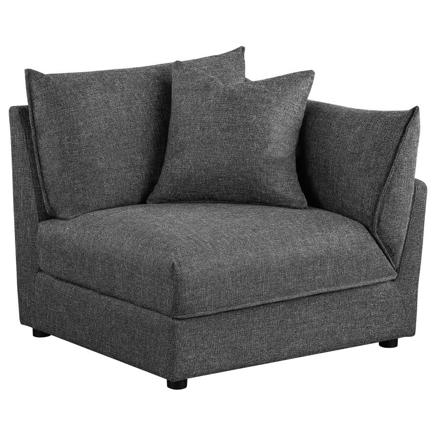 Sasha Upholstered Corner / LAF / RAF Chair Barely Black - Image 17