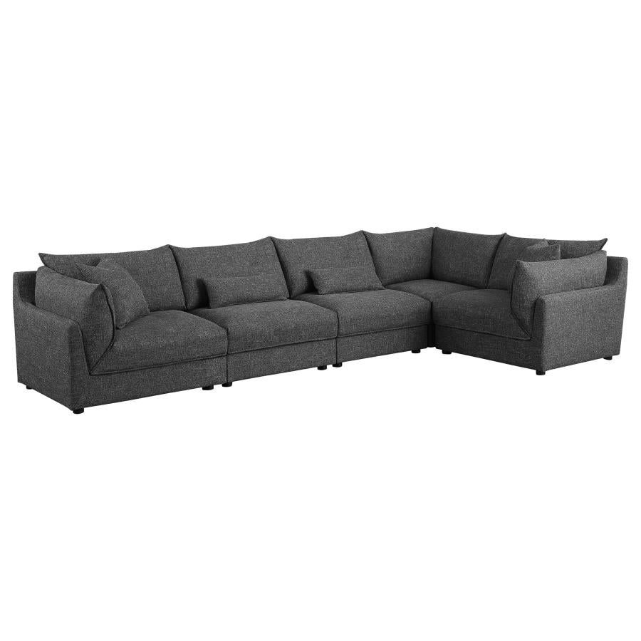 Sasha Upholstered Corner / LAF / RAF Chair Barely Black - Image 25