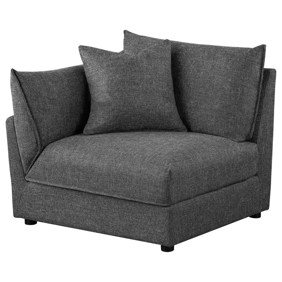 Sasha Upholstered Corner / LAF / RAF Chair Barely Black - Image 9