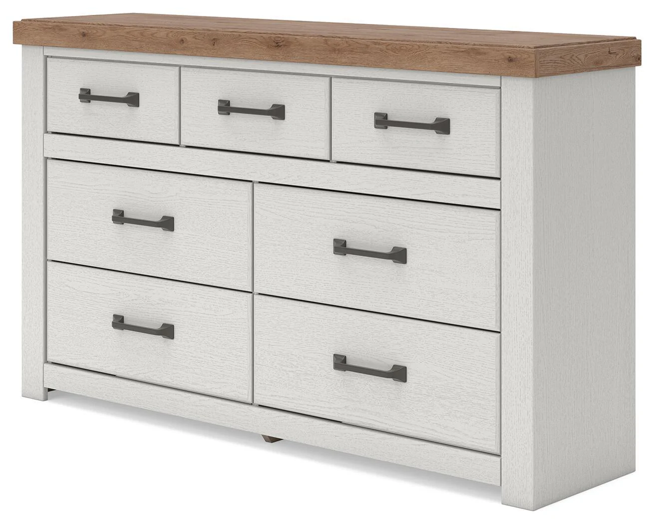 Savonport - Seven Drawer Dresser - White / Brown - Image 9