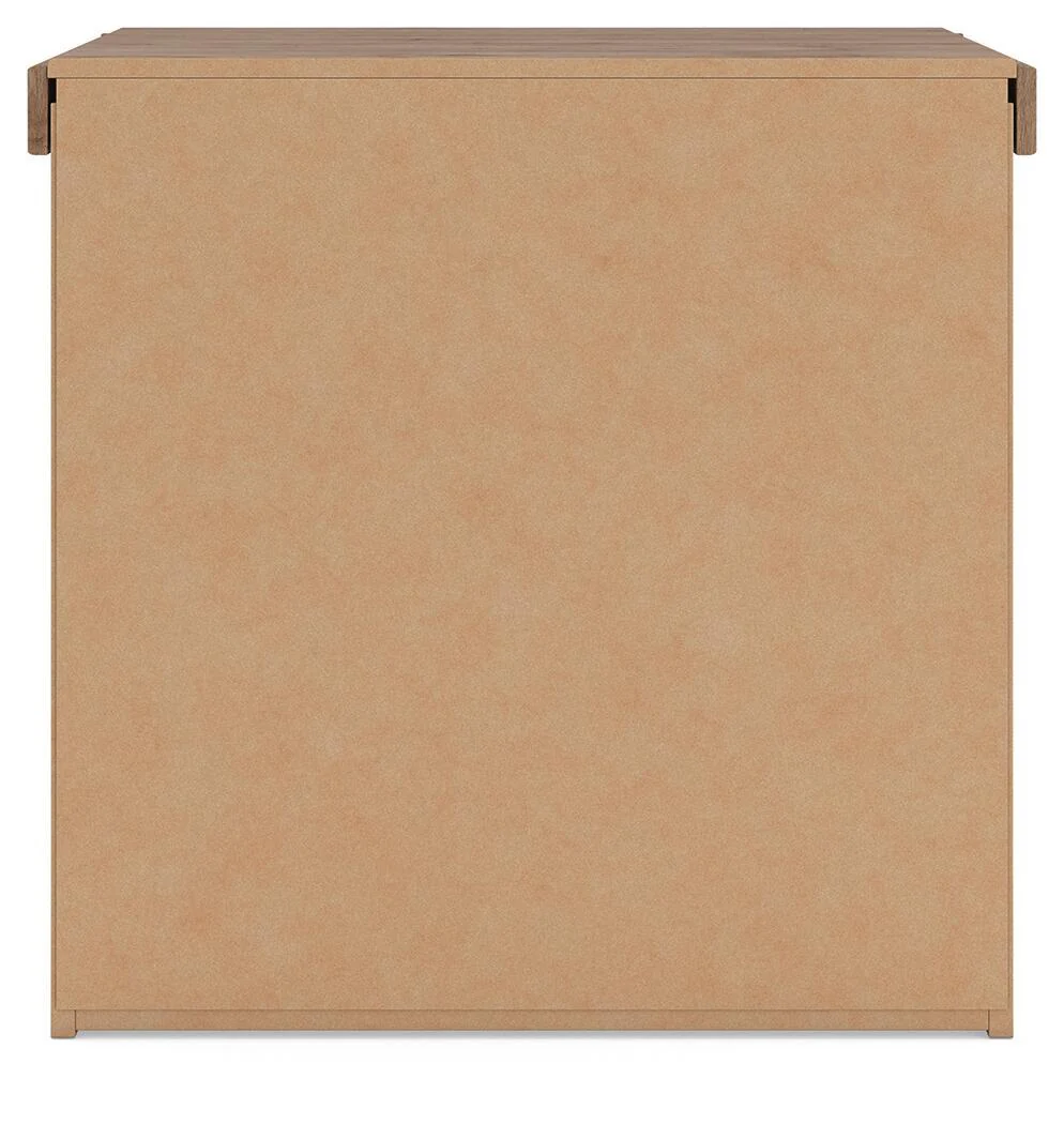 Savonport - Two Drawer Night Stand - White / Brown - Image 8