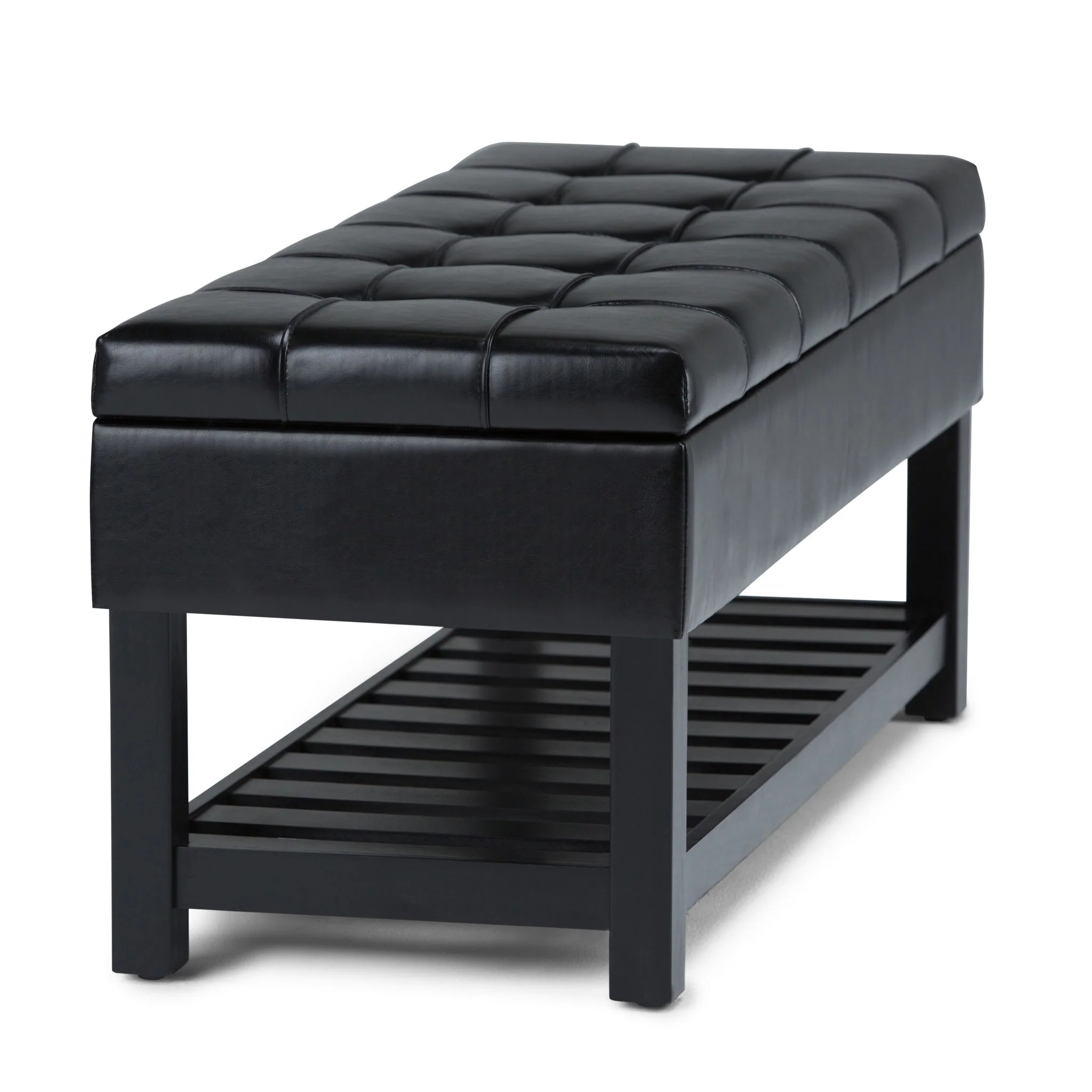 Saxon - Upholstered Transitional Storage Ottoman Bench - Image 12