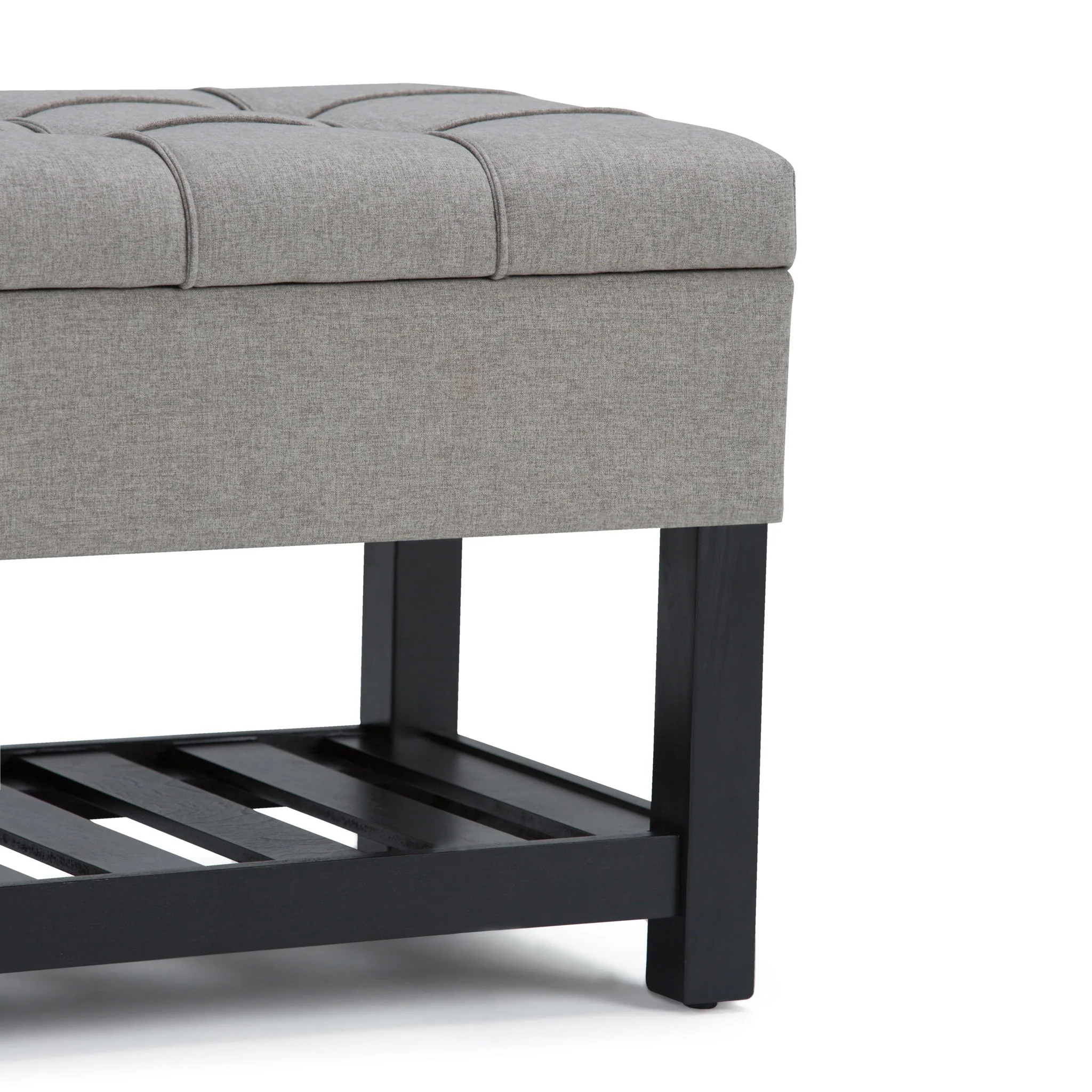 Saxon - Upholstered Transitional Storage Ottoman Bench - Image 14