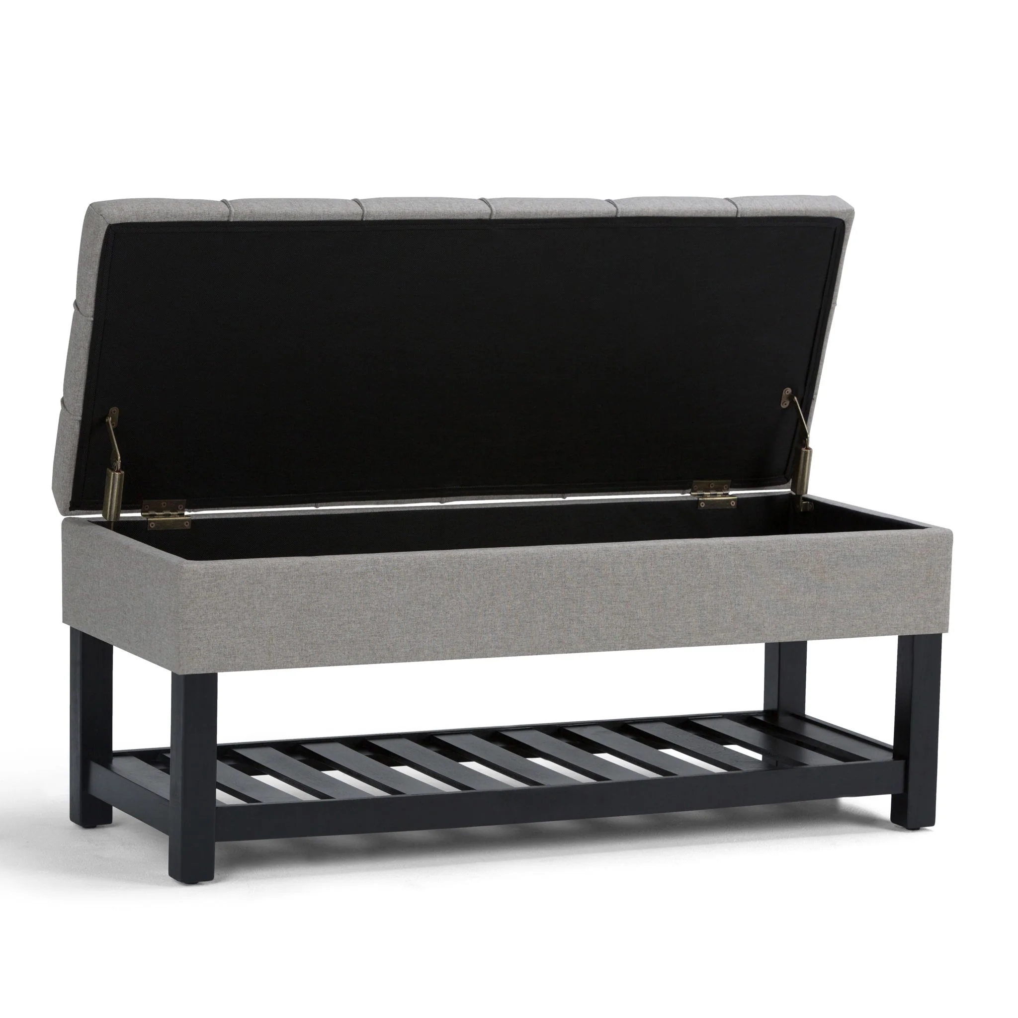 Saxon - Upholstered Transitional Storage Ottoman Bench - Image 26