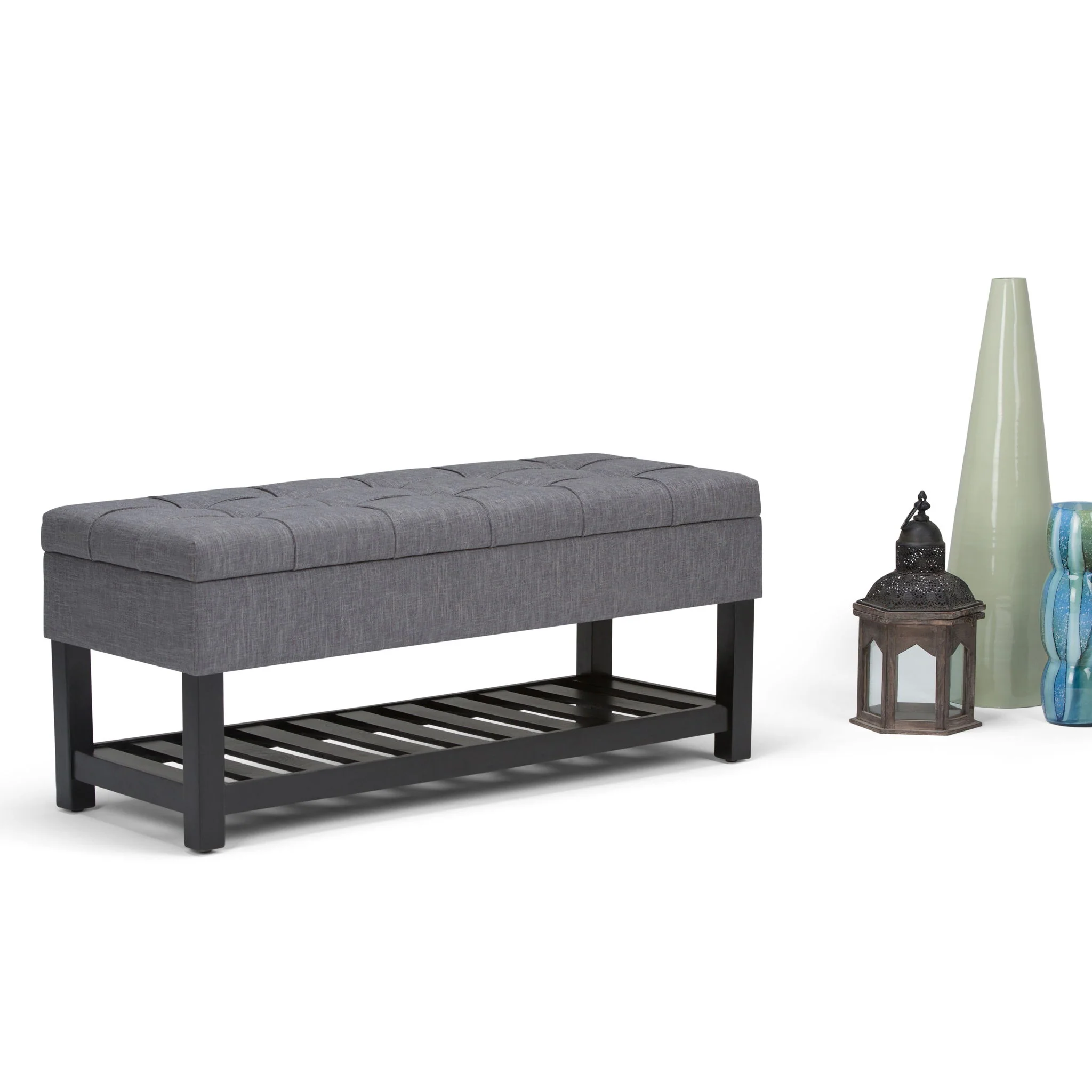 Saxon - Upholstered Transitional Storage Ottoman Bench - Image 31