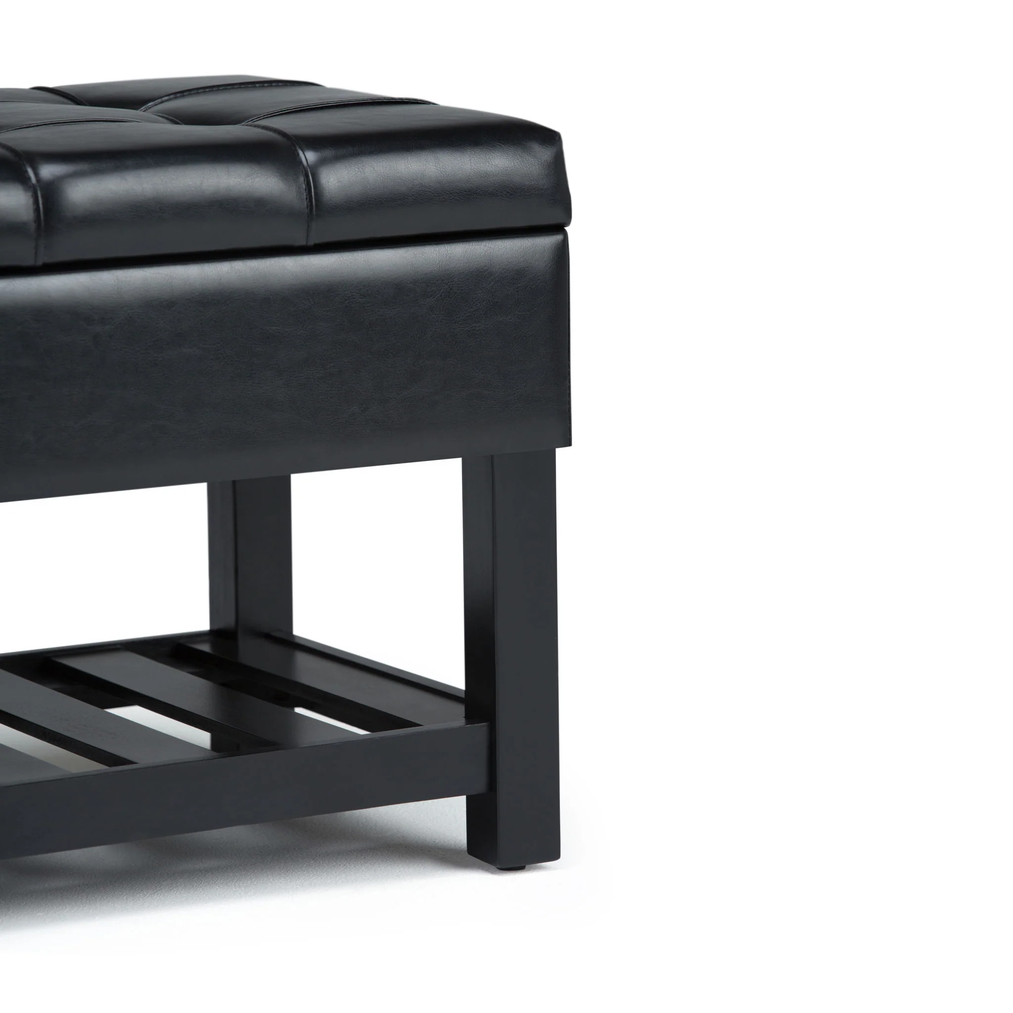 Saxon - Upholstered Transitional Storage Ottoman Bench - Image 7