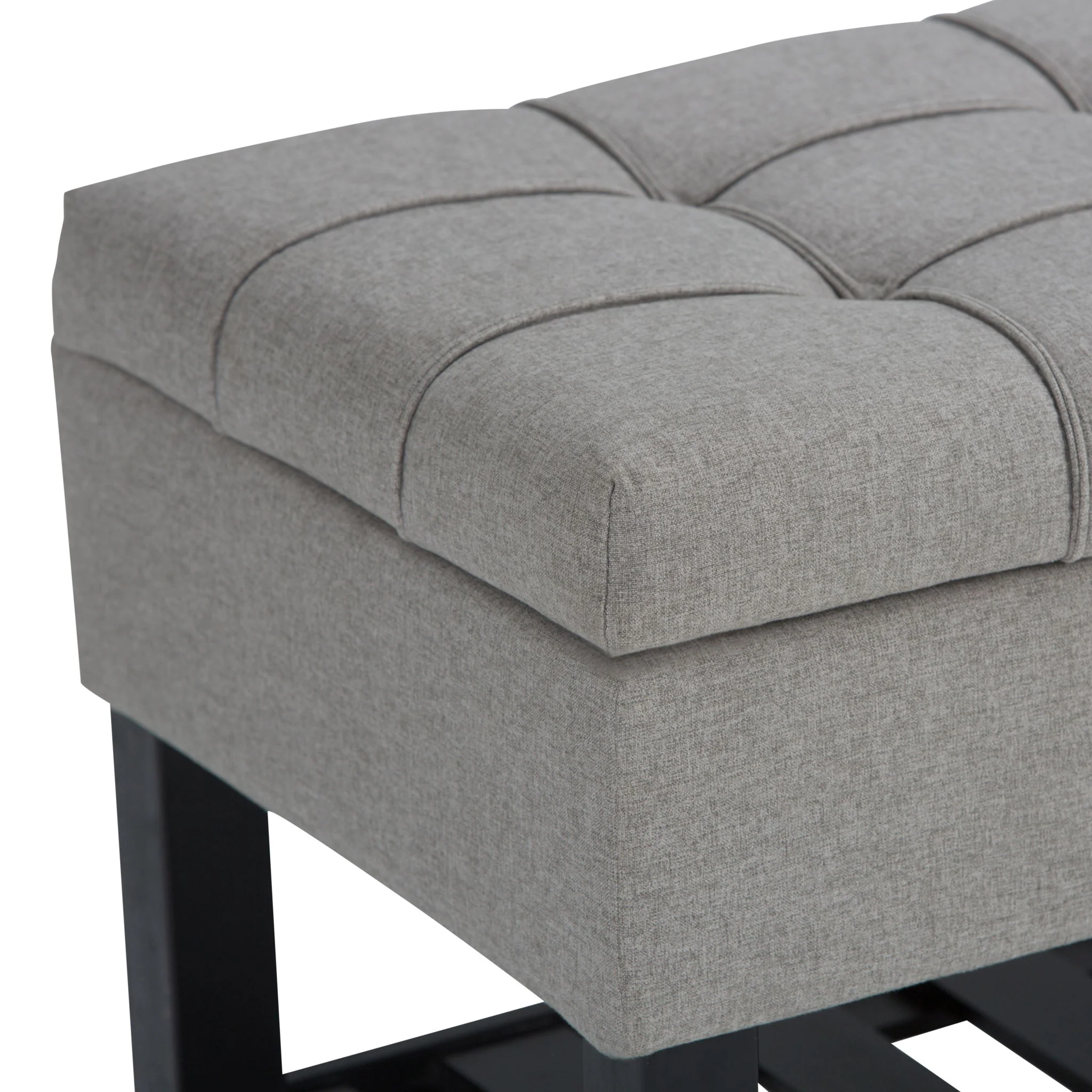 Saxon - Upholstered Transitional Storage Ottoman Bench - Image 8