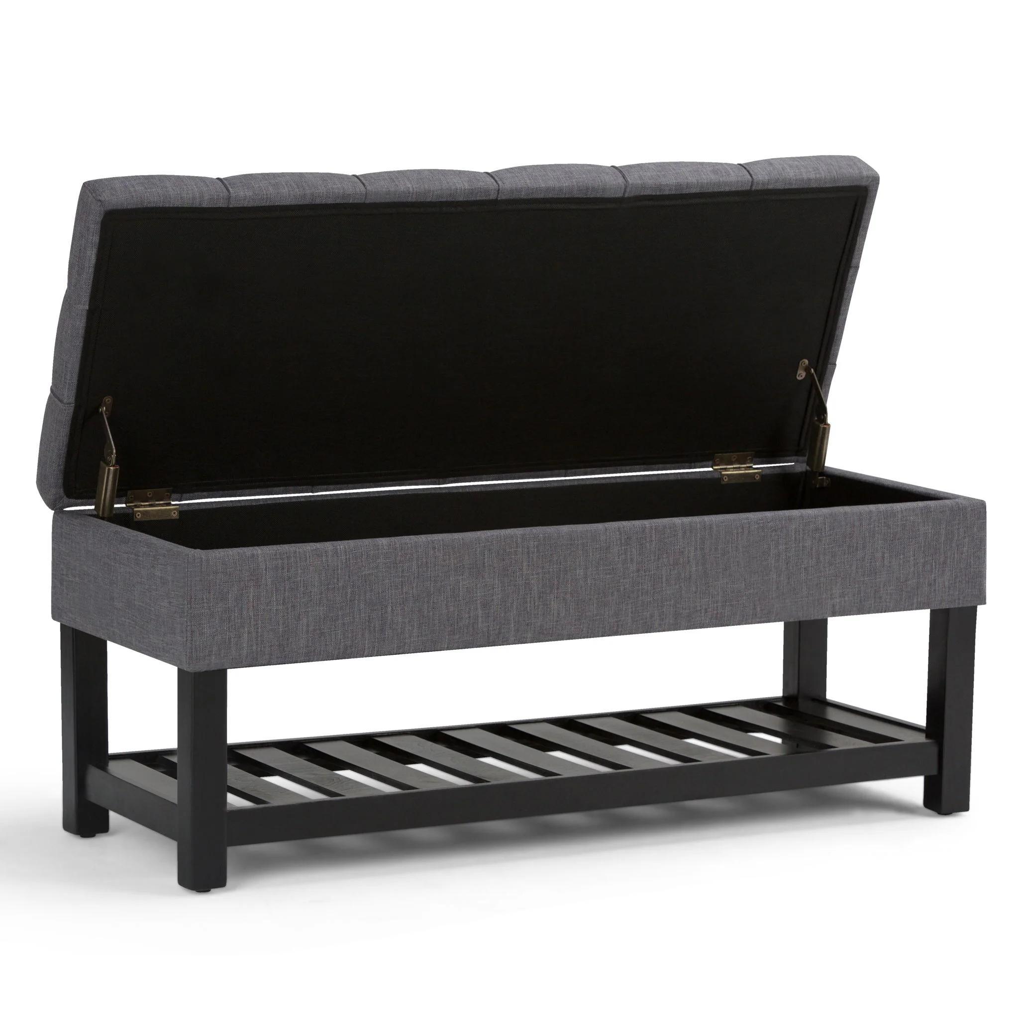 Saxon - Upholstered Transitional Storage Ottoman Bench - Image 9