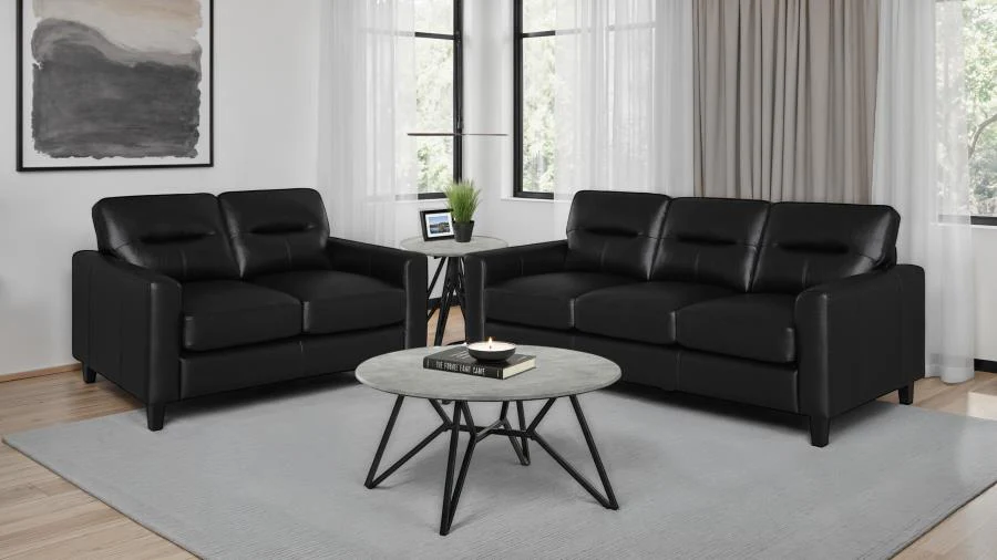 Scotland - Faux Leather Upholstered Sofa Set - Image 2