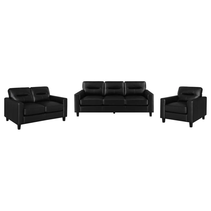 Scotland - Faux Leather Upholstered Sofa Set - Image 5