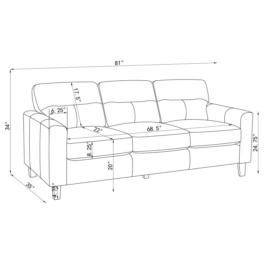 Scotland - Faux Leather Upholstered Sofa Set - Image 57