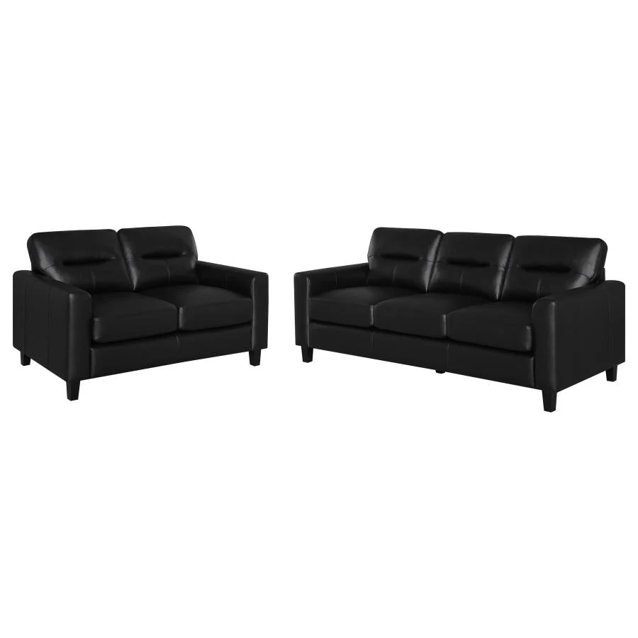 Scotland - Faux Leather Upholstered Sofa Set - Image 6