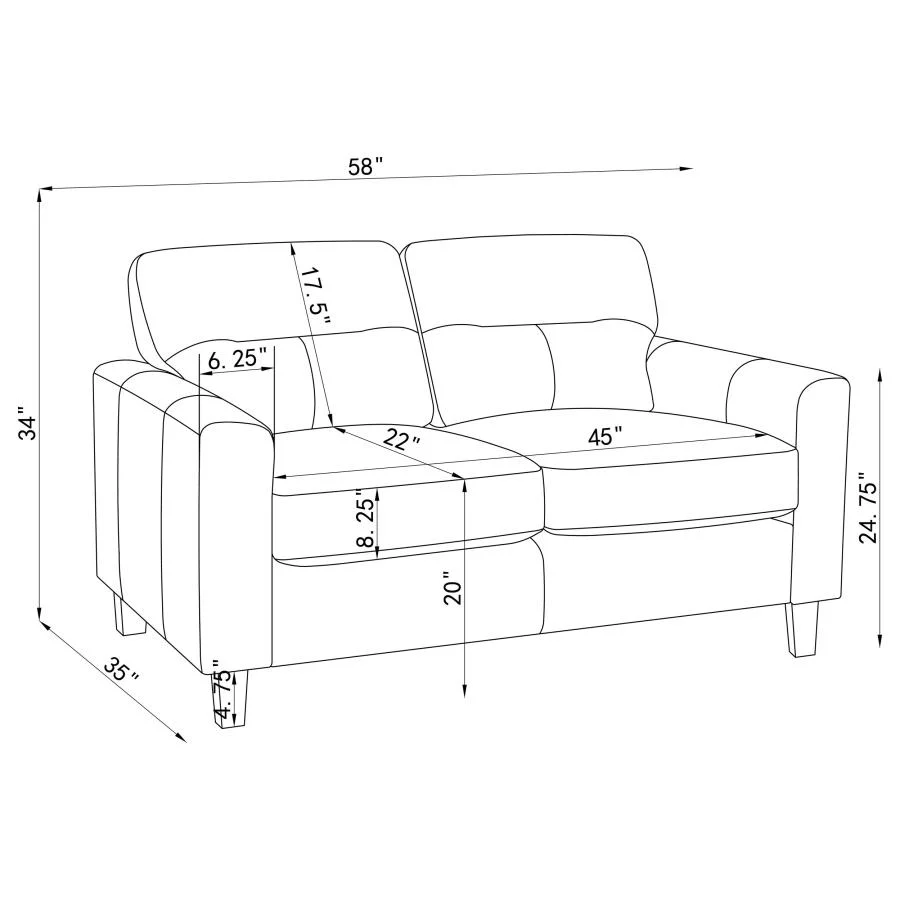 Scotland - Faux Leather Upholstered Sofa Set - Image 60