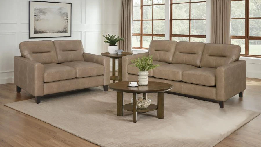 Scotland - Faux Leather Upholstered Sofa Set - Image 7