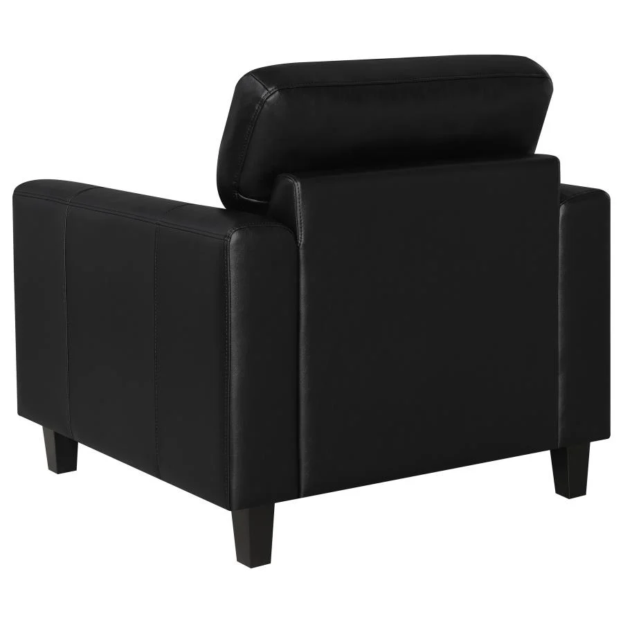 Scotland - Faux Leather Upholstered Track Arm Chair - Image 11