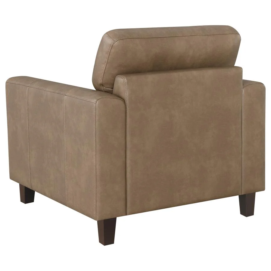 Scotland - Faux Leather Upholstered Track Arm Chair - Image 12