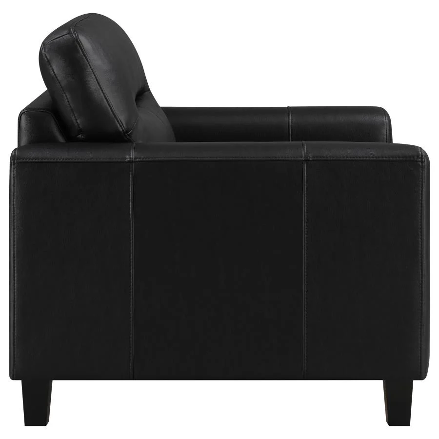 Scotland - Faux Leather Upholstered Track Arm Chair - Image 15