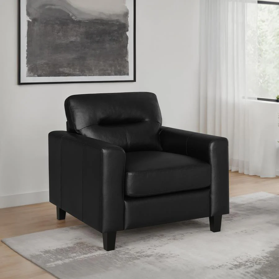 Scotland - Faux Leather Upholstered Track Arm Chair - Image 3