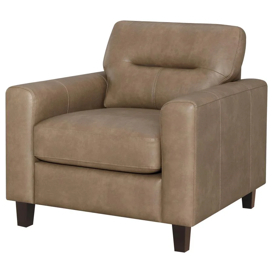 Scotland - Faux Leather Upholstered Track Arm Chair - Image 8