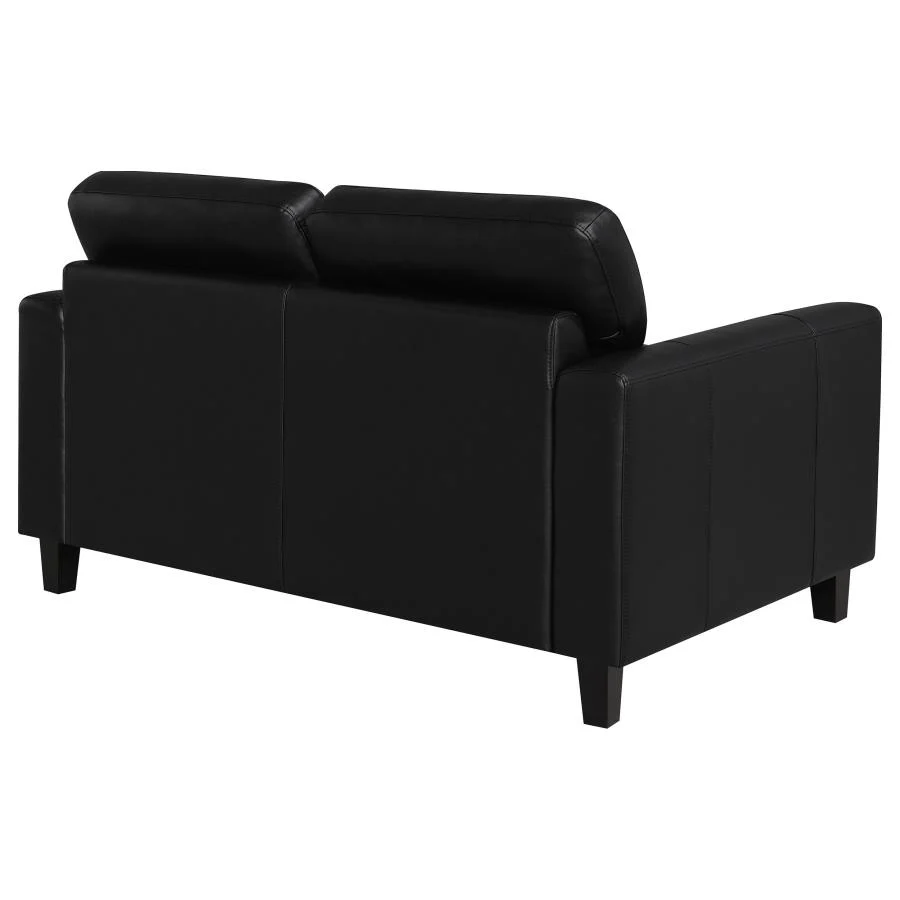 Scotland - Faux Leather Upholstered Track Arm Loveseat - Image 13