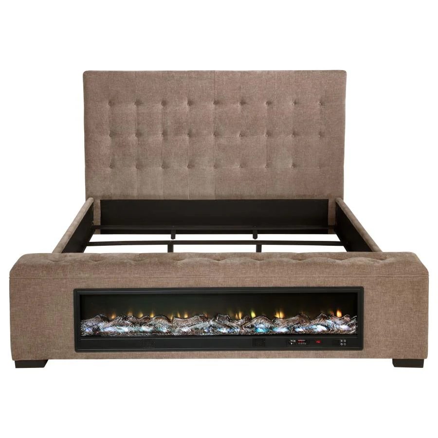Senna - Upholstered Audio Flame Visualizer Bed - Image 10