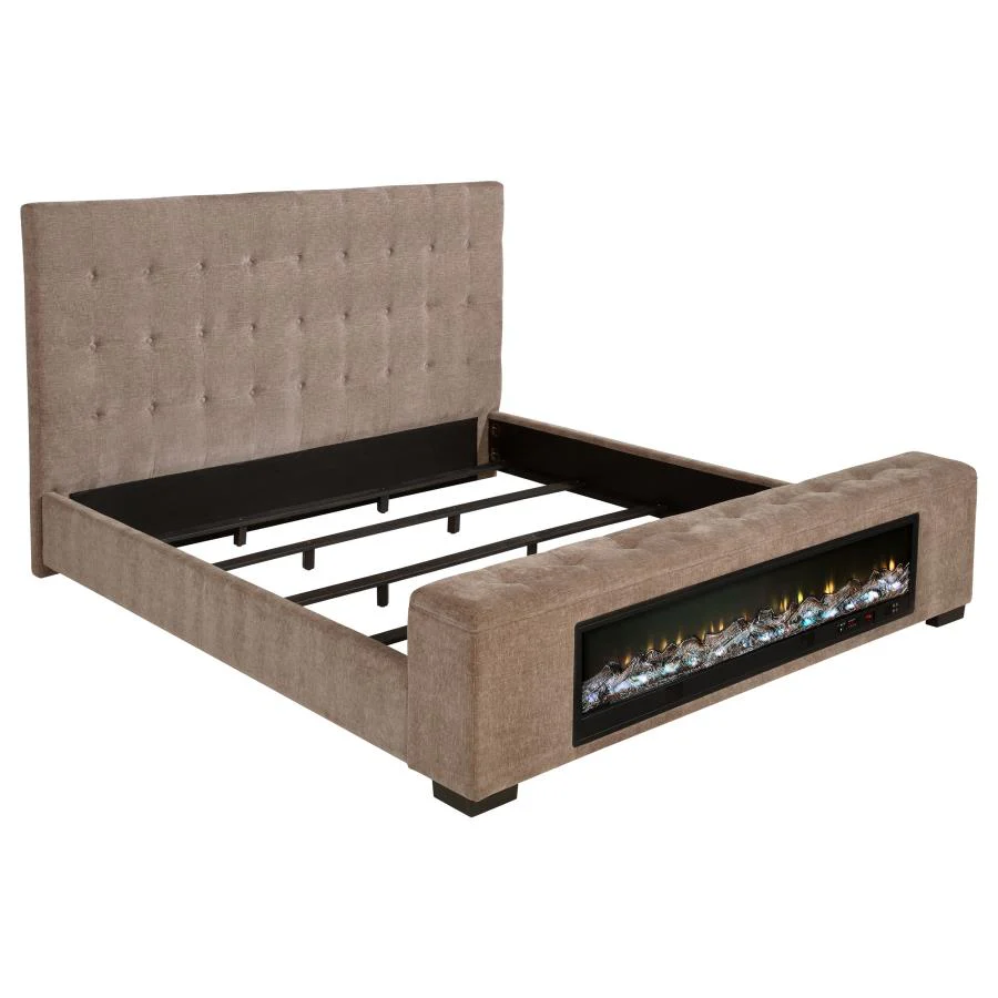 Senna - Upholstered Audio Flame Visualizer Bed - Image 3