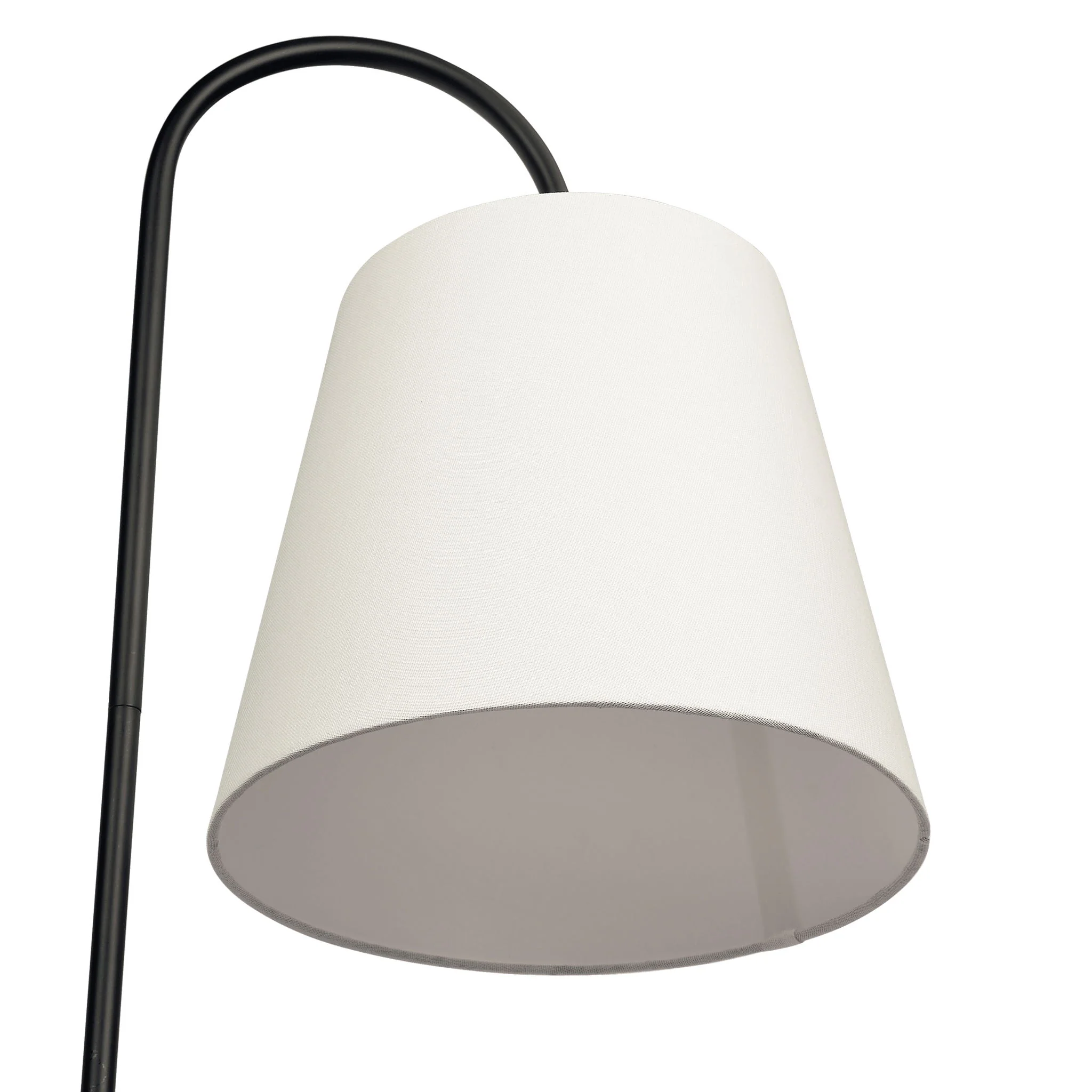 Seoul - Floor Lamp With Rotary Switch Wood Table Base - Black / White - Image 8