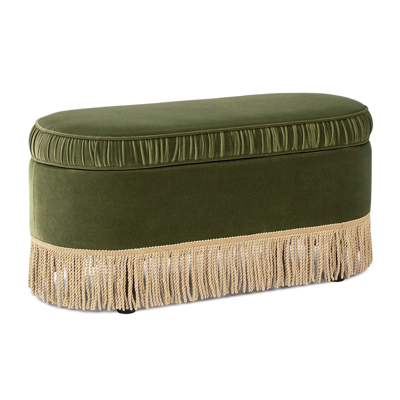 Serena - Contemporary Design Oval Storage Bench Ottoman - Image 5
