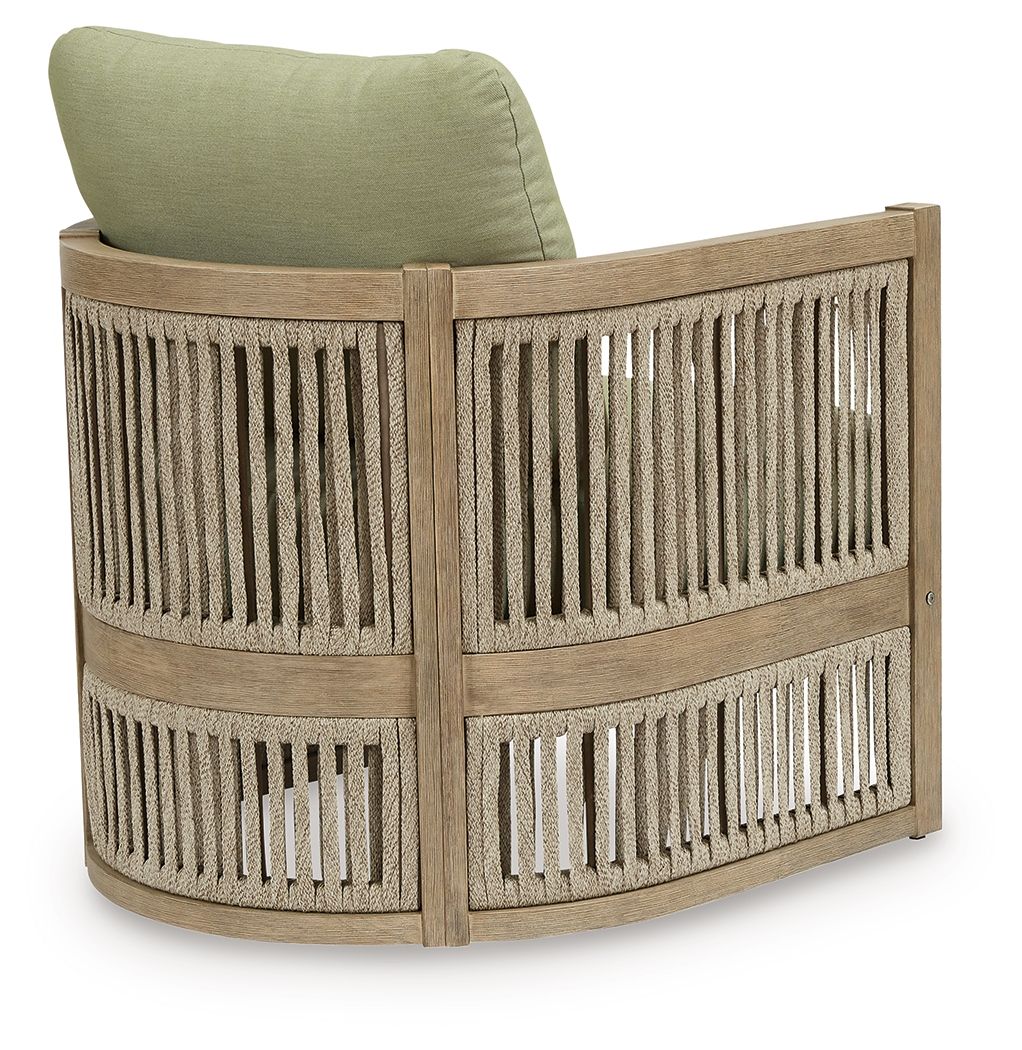 Serena Shores - Lounge Chair With Cushion (Set of 2) - Beige / Green - Image 5