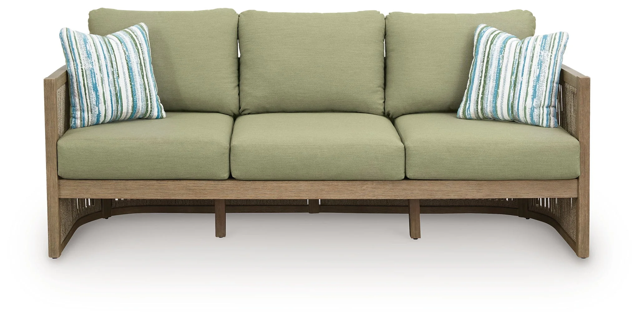 Serena Shores - Sofa With Cushion - Beige / Green - Image 8