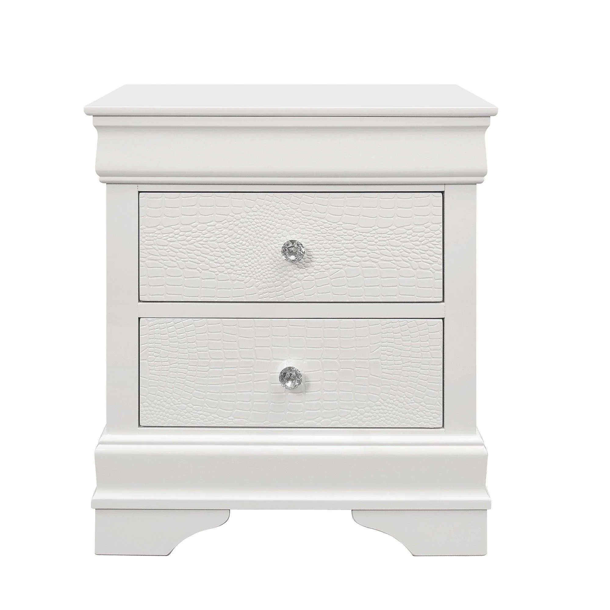 Shaker - 5 Pieces Bedroom Set With Crystal Inspired Tufted Headboard And LED Lighting - Image 7