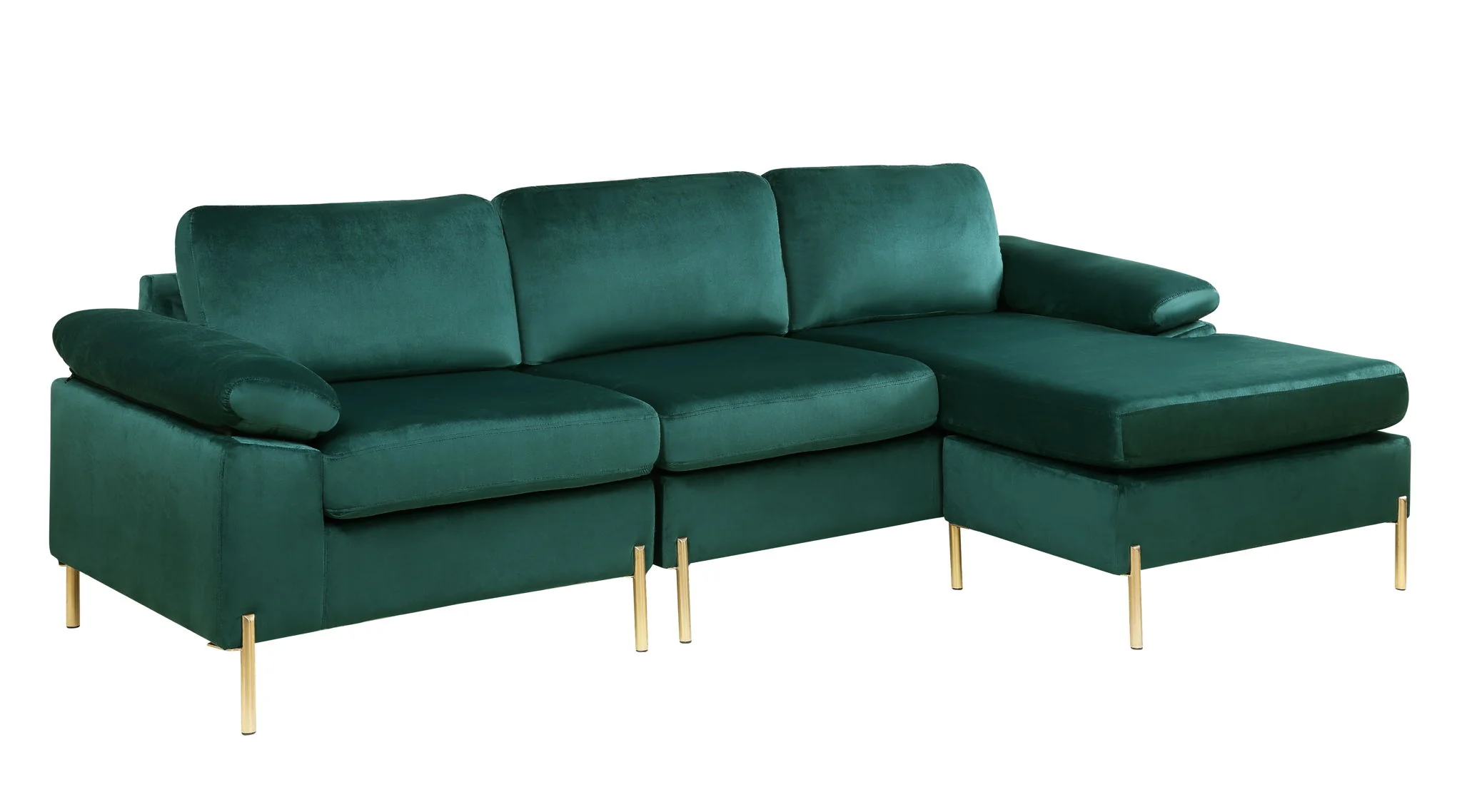 Shannon - Velvet Sectional Sofa With Chaise - Image 5