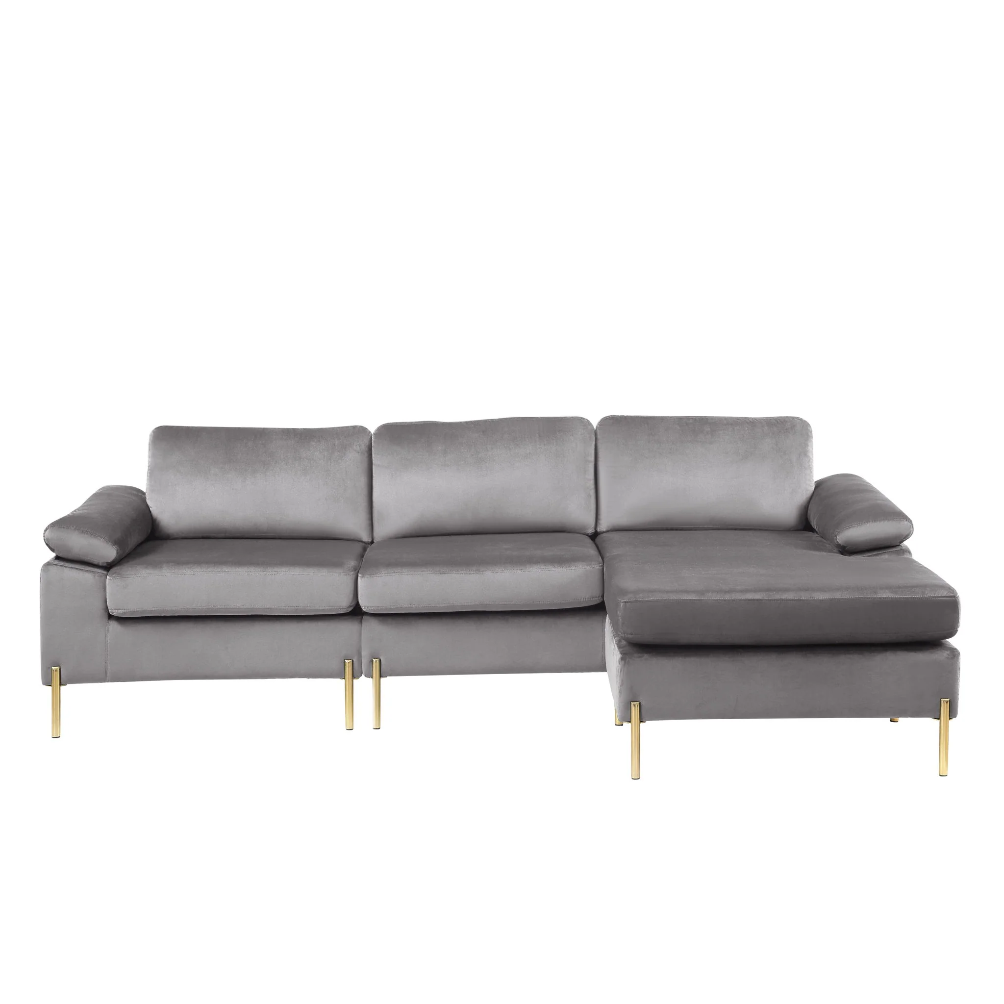 Shannon - Velvet Sectional Sofa With Chaise - Image 7