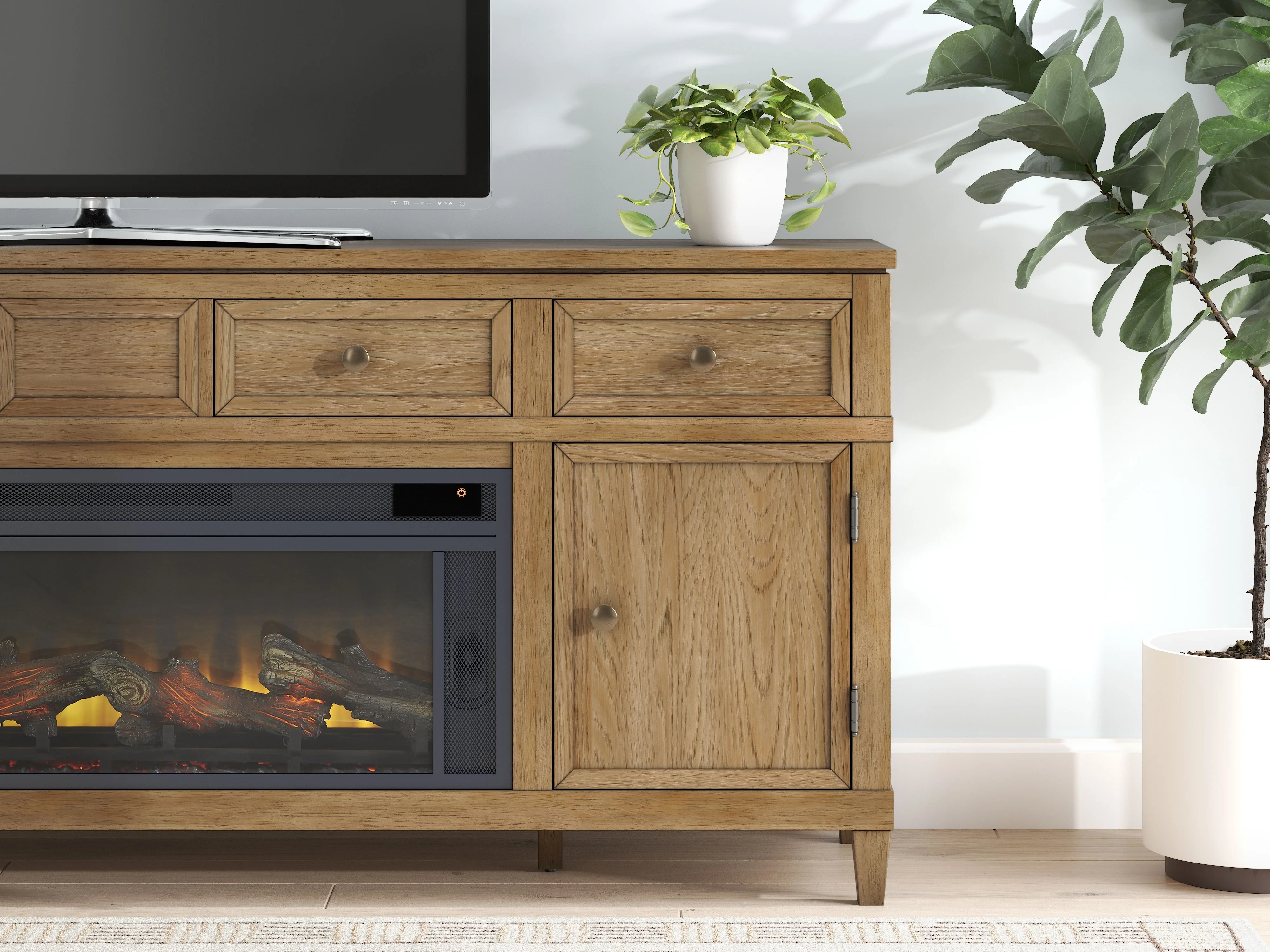 Sharlance - 81" TV Stand With Electric Fireplace - Image 5