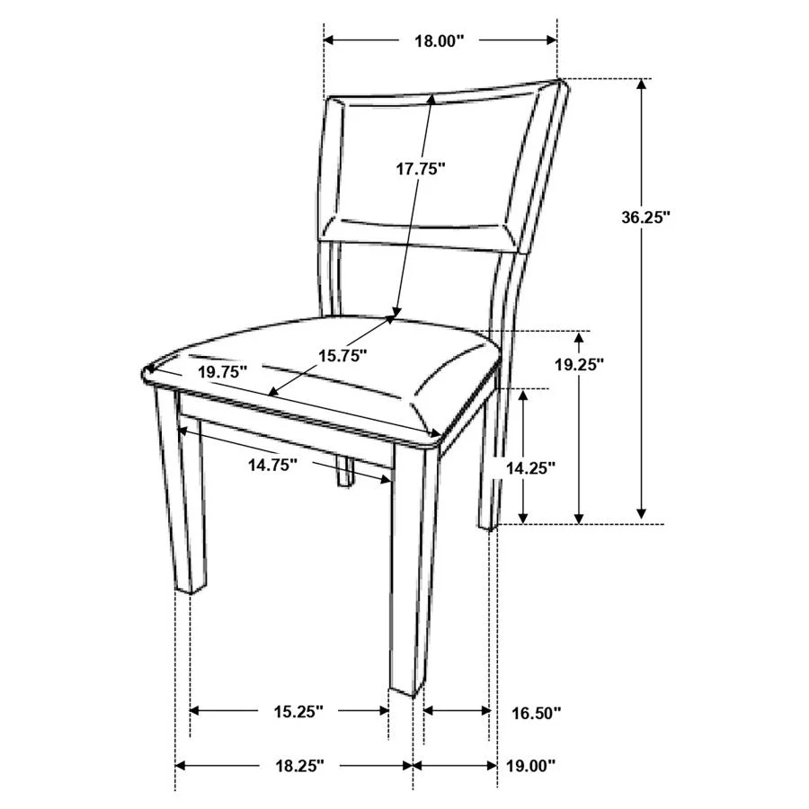 Sharon Fabric Upholstered Dining Side Chair Brown (Set of 2) - Image 13