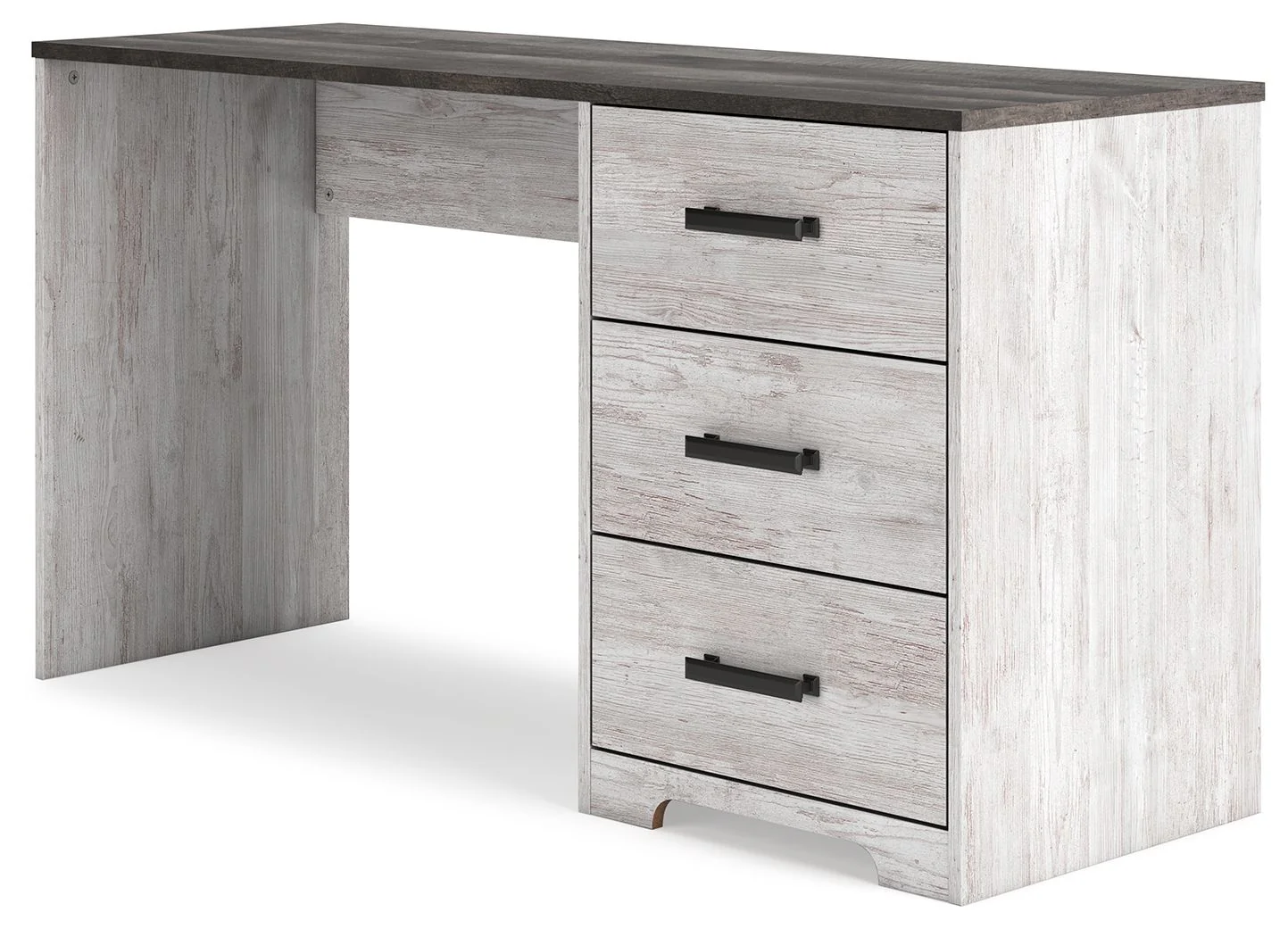 Shawburn - Home Office Desk - White / Dark Charcoal Gray - Image 12