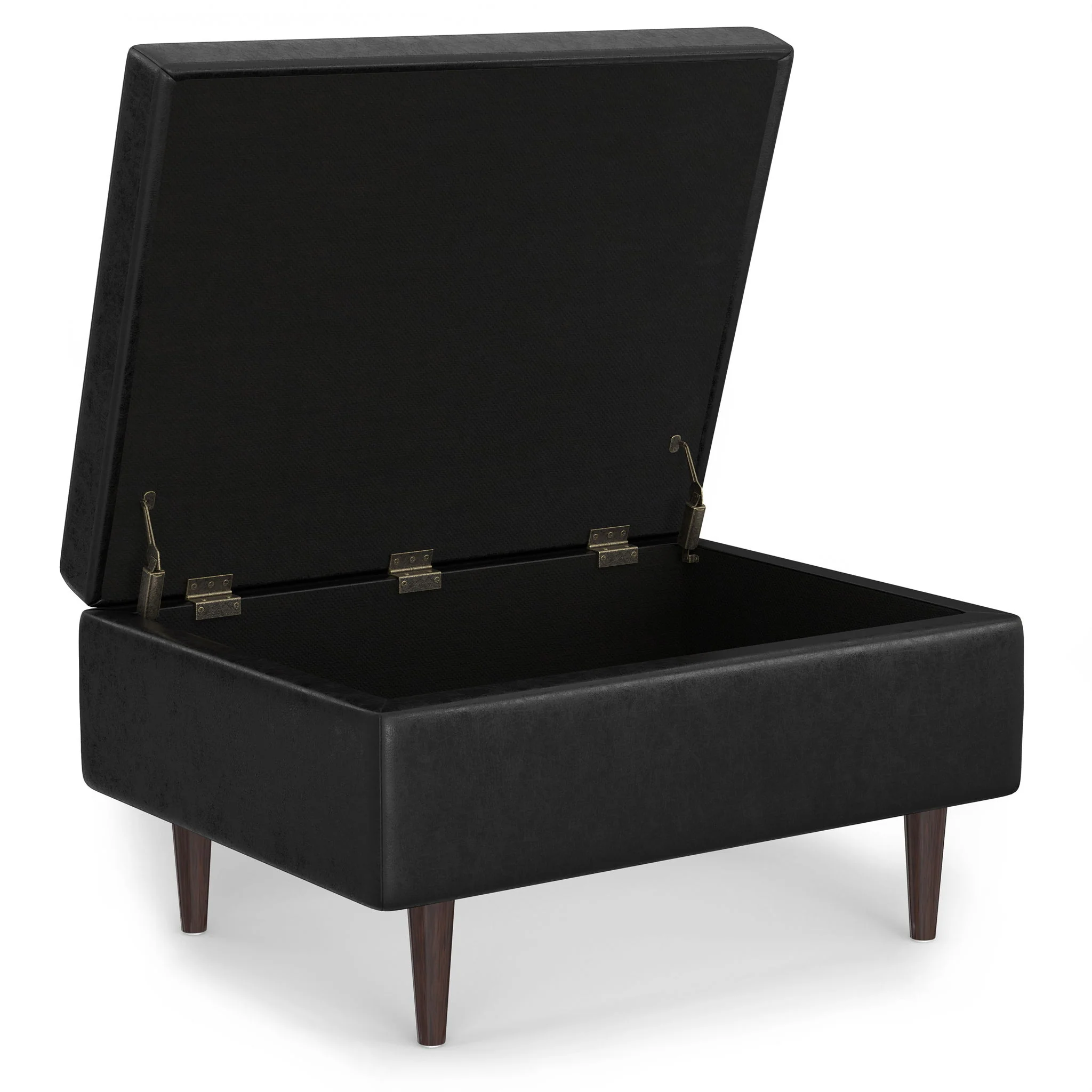 Shay - Large Square Coffee Table Storage Ottoman Mid-Century Style - Image 35