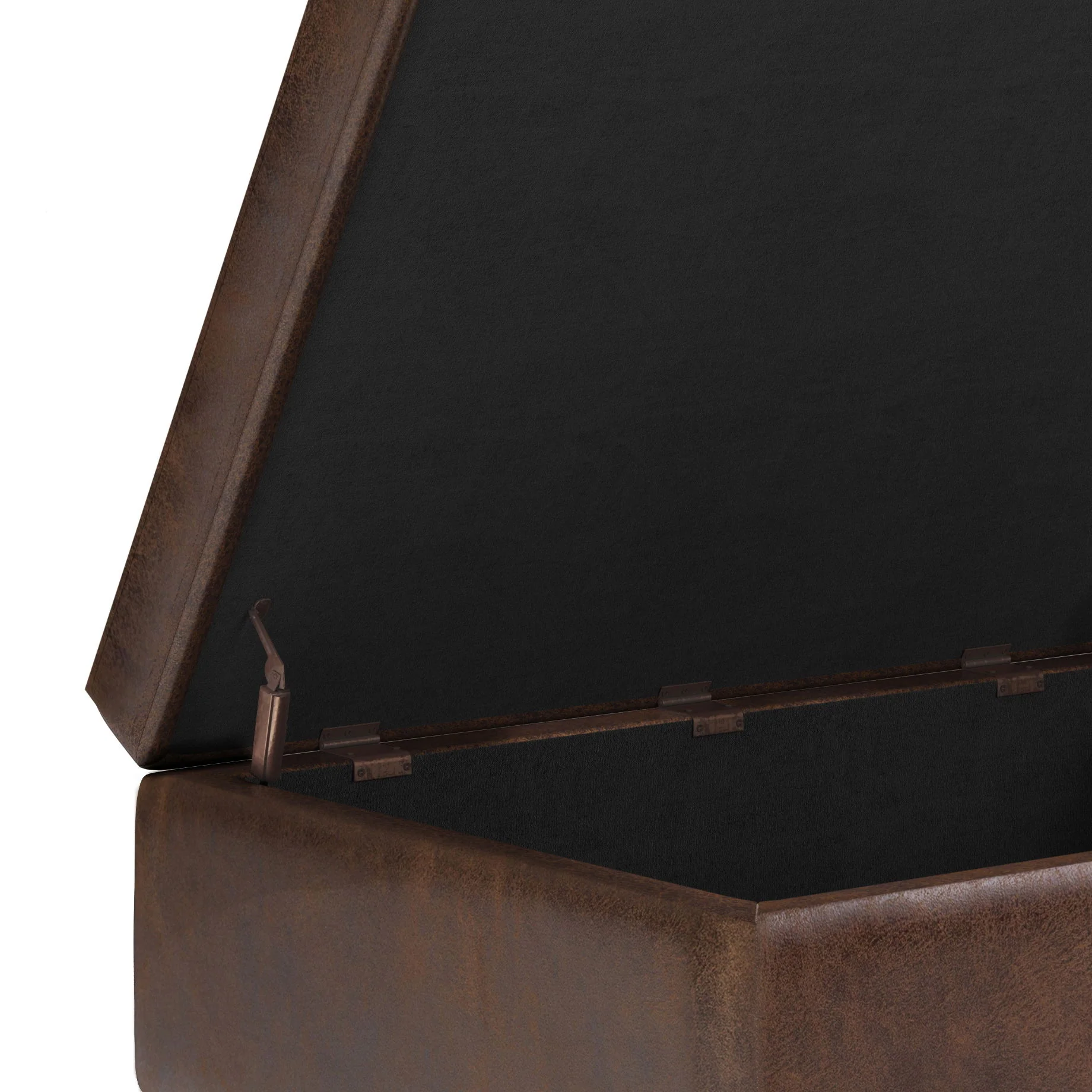 Shay - Large Square Coffee Table Storage Ottoman Mid-Century Style - Image 43