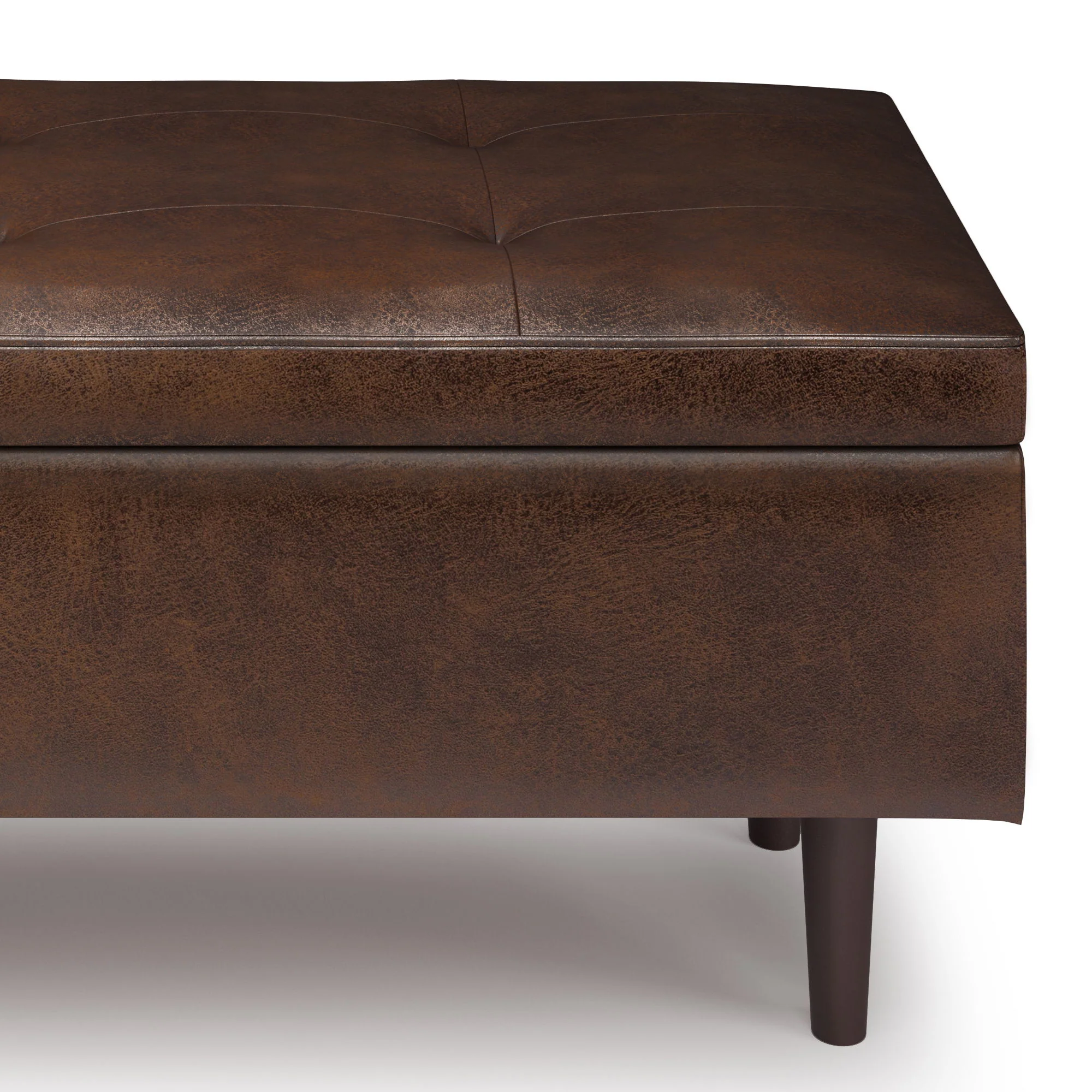 Shay - Large Square Coffee Table Storage Ottoman Mid-Century Style - Image 52