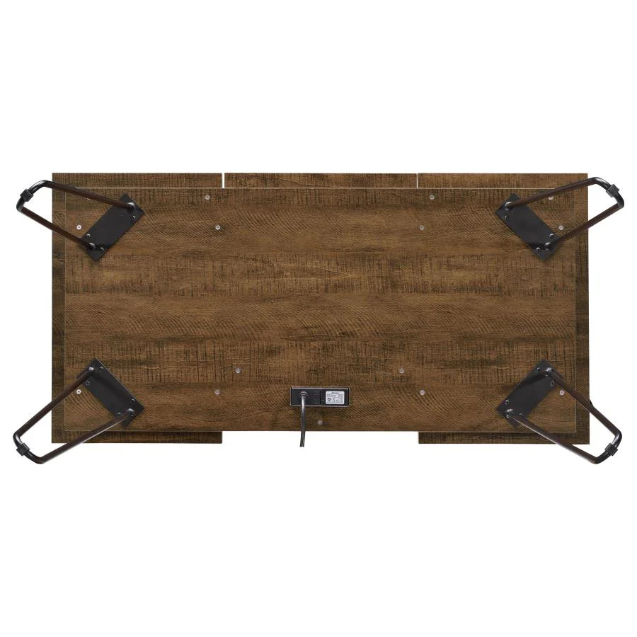 Sheeran - Writing Desk With Storage - Rustic Amber - Image 10