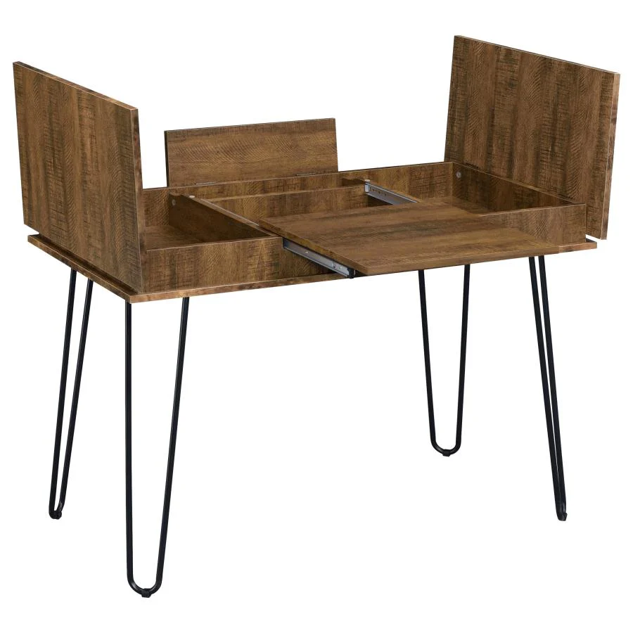 Sheeran - Writing Desk With Storage - Rustic Amber - Image 4