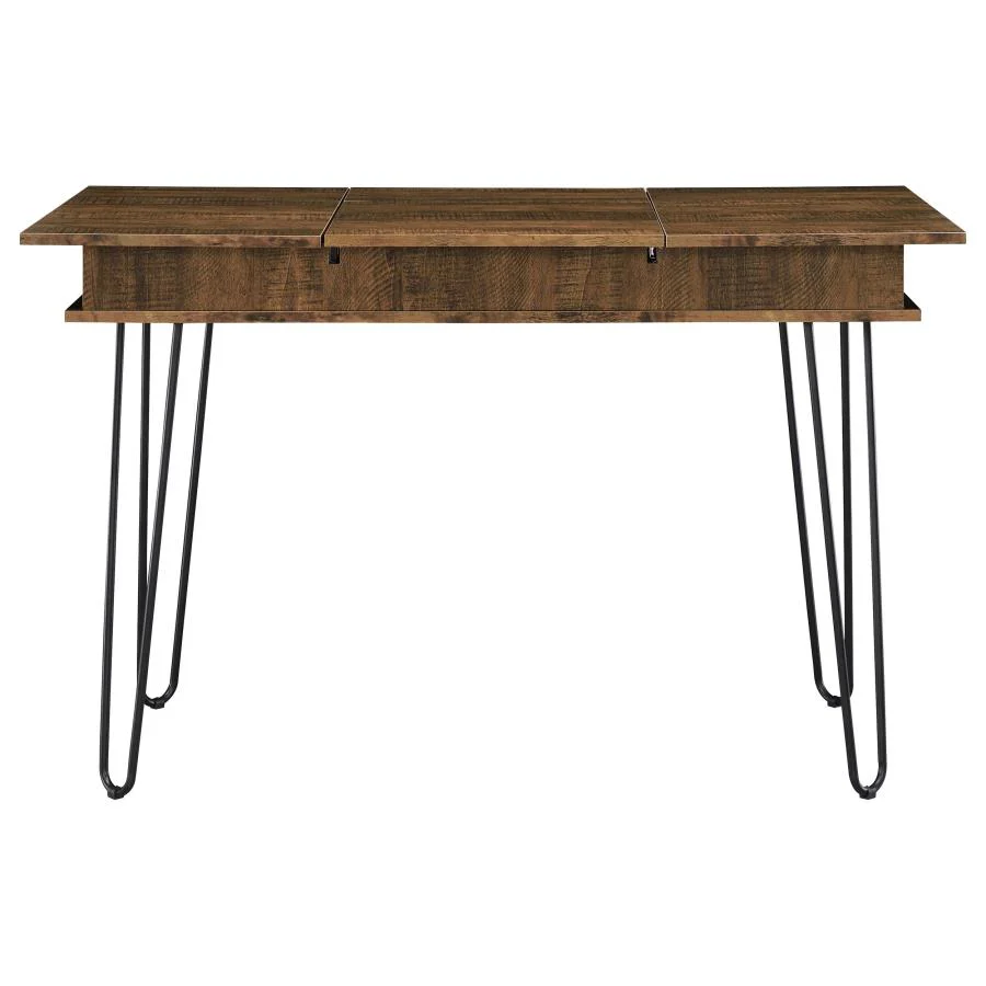 Sheeran - Writing Desk With Storage - Rustic Amber - Image 5