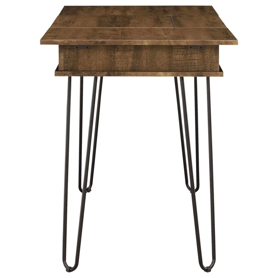 Sheeran - Writing Desk With Storage - Rustic Amber - Image 6
