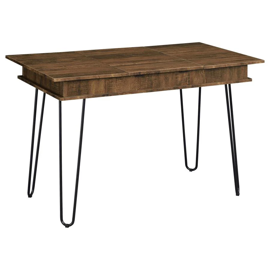 Sheeran - Writing Desk With Storage - Rustic Amber - Image 7