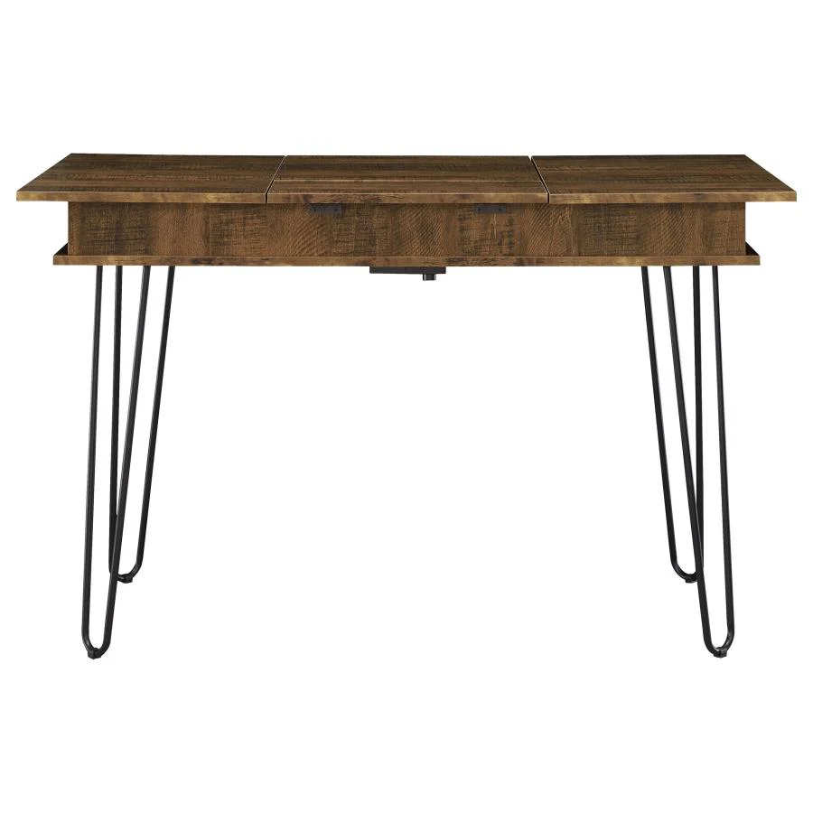 Sheeran - Writing Desk With Storage - Rustic Amber - Image 8