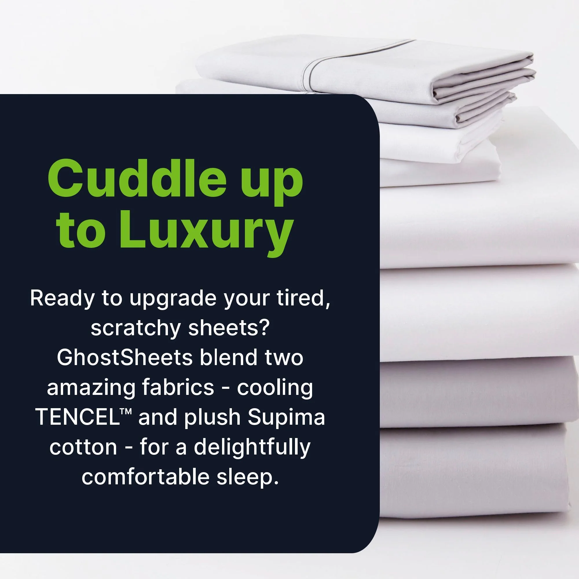 Sheet Set Luxurious Supima, Wrinkle Resistant, Breathable, With 2 Ghostgrip Band - Image 10