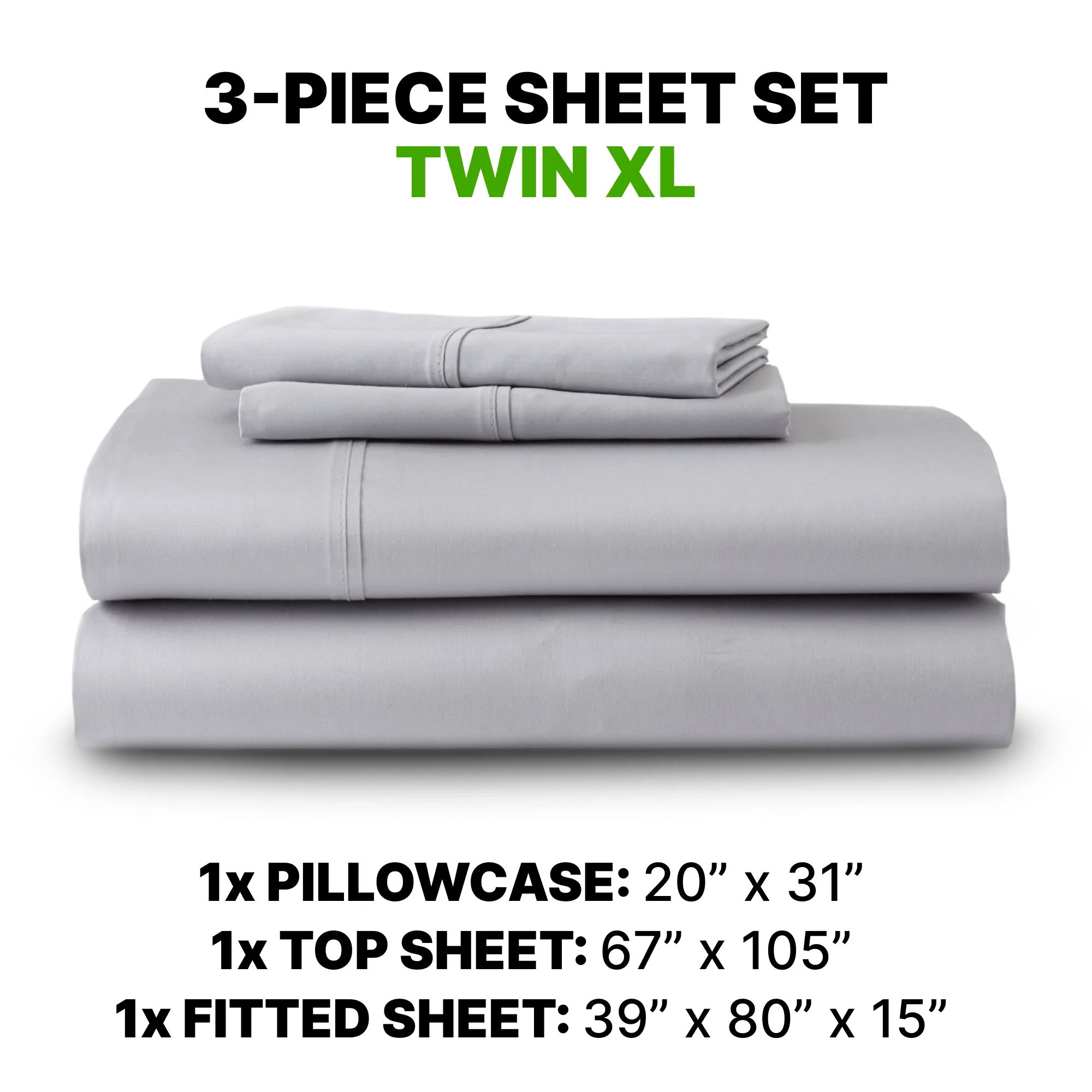Sheet Set Luxurious Supima, Wrinkle Resistant, Breathable, With 2 Ghostgrip Band - Image 3