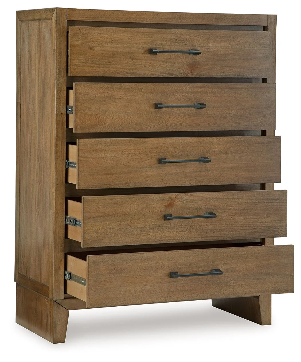 Sherbana - Five Drawer Chest - Light Brown - Image 2