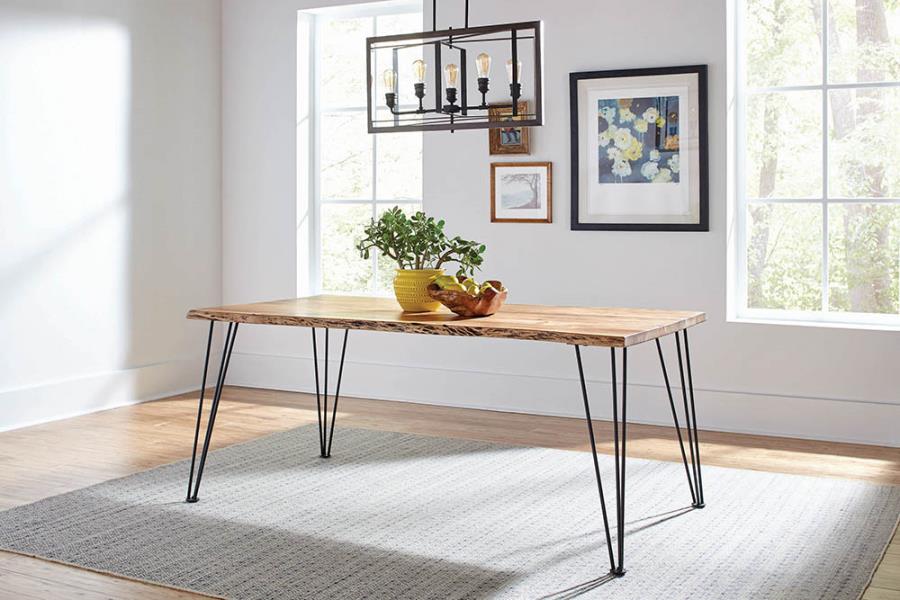 Sherman - Live Edge Dining Table - Natural Acacia - Image 2