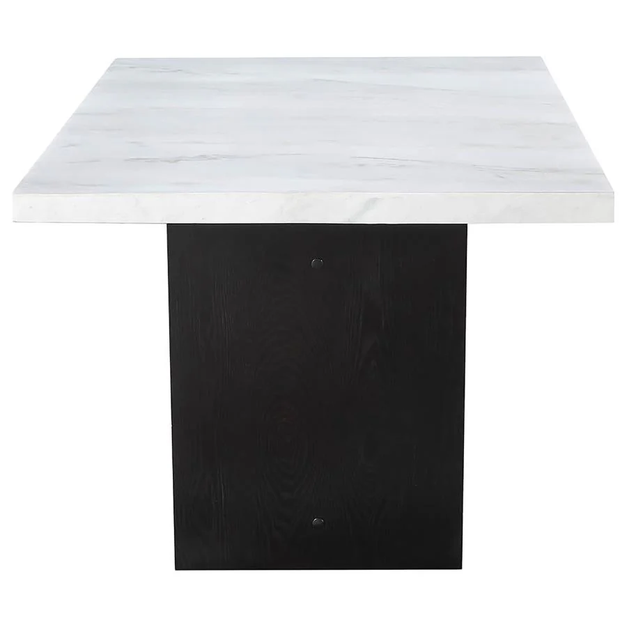 Sherry 7-piece Rectangular Marble Top Dining Table Set Grey - Image 4